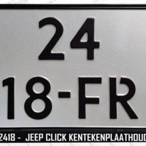 Jeep Click nummerplaathouder met reclamerand