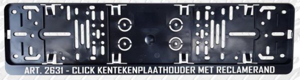 Clicker Nummerplaathouder met reclametekst