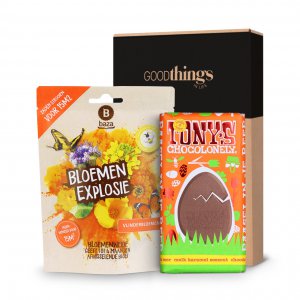 Tony's Chocolonely & Vlinderbloemen (incl. eigen kaartje)